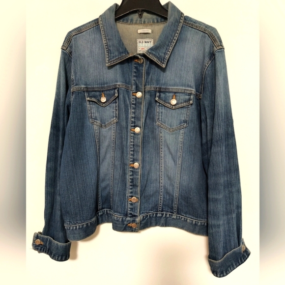 Old Navy Women's Classic Blue Jean Jacket / Size 2X - Picture 1 of 9